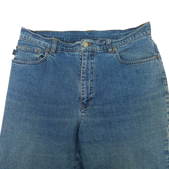 Lauren Jeans Ralph Lauren Crop Denim Womens Size 12 HIgh Rise Stretch Capri - Picture 10 of 16
